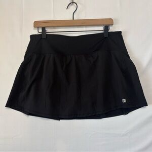 HIND Black Stretch Pleated Skort Size Large
